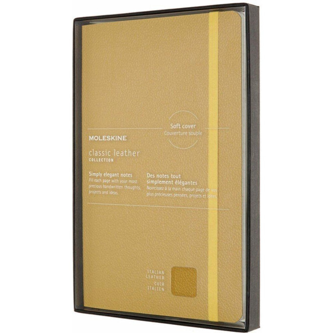 Блокнот MOLESKINE LIMITED EDITION LEATHER LARGE, линейка, желтый LCLH31SM17BOX