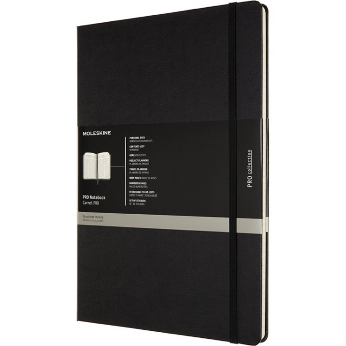 Блокнот MOLESKINE Professional A4, линейка, чёрный