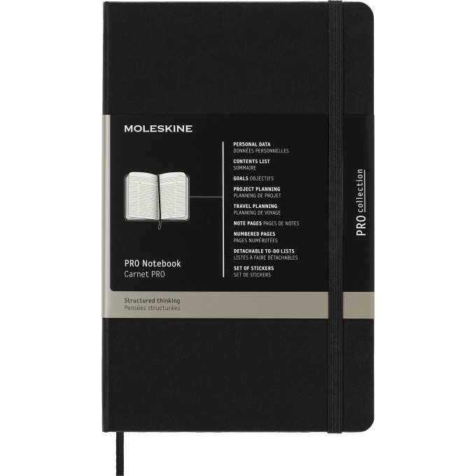 Блокнот MOLESKINE Professional Large, линейка, чёрный