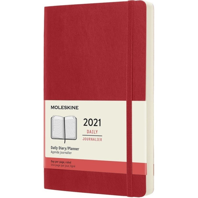 Ежедневник MOLESKINE CLASSIC SOFT LARGE 21 (красный) DSF212DC3-1