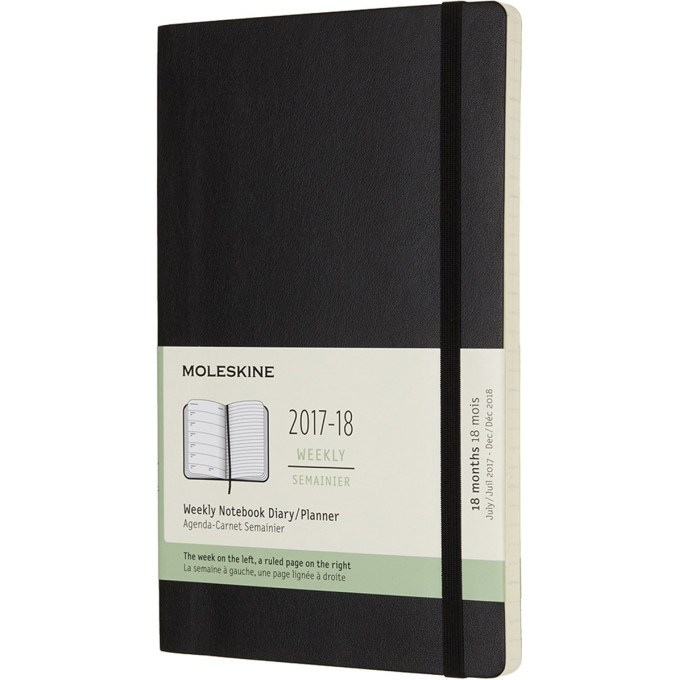 Еженедельник MOLESKINE Academic Soft WKNT Large, черный