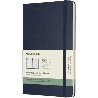 Еженедельник MOLESKINE Academic Weekly Large, синий сапфир