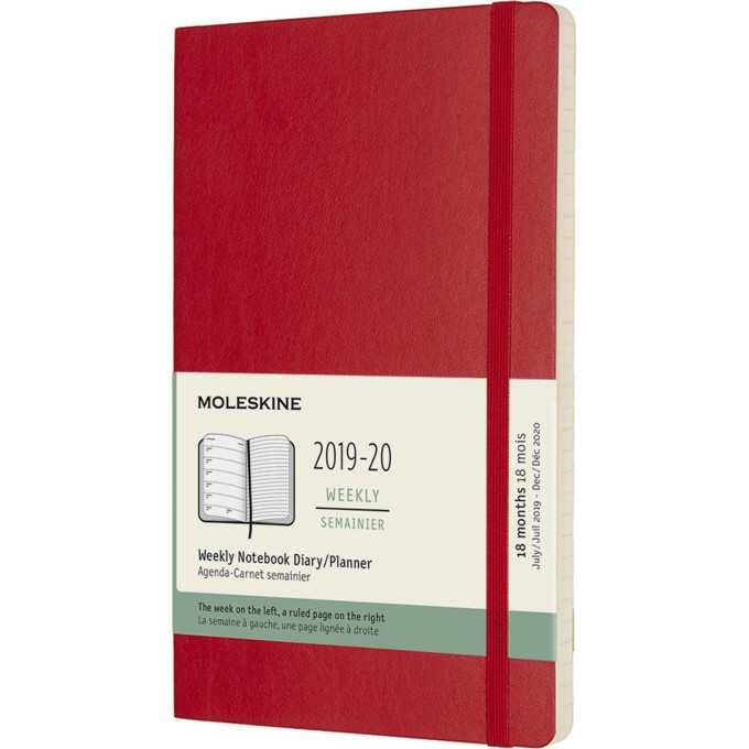Еженедельник MOLESKINE Academic Weekly Large, красный