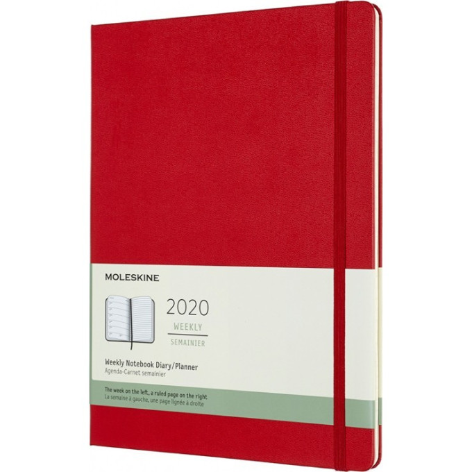 Еженедельник MOLESKINE Academic Weekly XL, красный