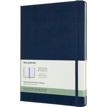 Еженедельник MOLESKINE Academic Weekly XL, синий сапфир