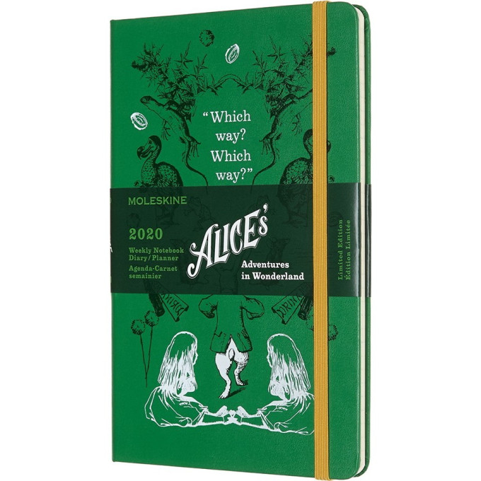 Еженедельник MOLESKINE Alice in Wonderland WKNT LE, зелёный