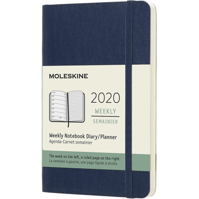 Еженедельник MOLESKINE CLASSIC SOFT WKNT POCKET (синий сапфир) DSB2012WN2