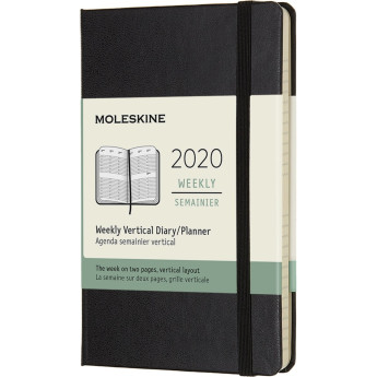 Еженедельник MOLESKINE Classic Weekly Vertical Pocket, чёрный