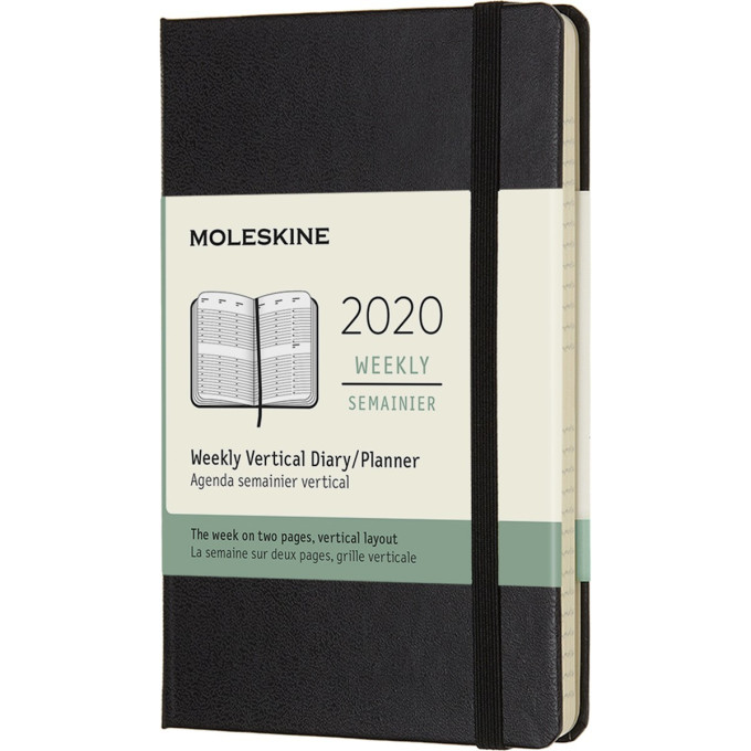 Еженедельник MOLESKINE Classic Weekly Vertical Pocket, чёрный