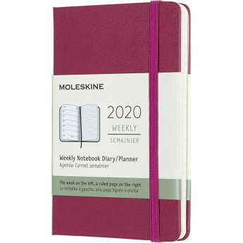 Еженедельник MOLESKINE Classic Weekly Notebook Pocket, фуксия