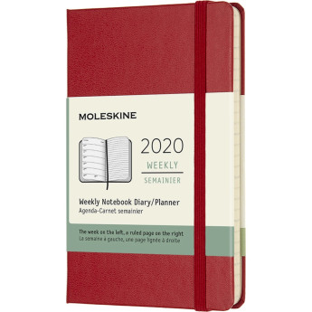 Еженедельник MOLESKINE Classic Weekly Pocket, красный