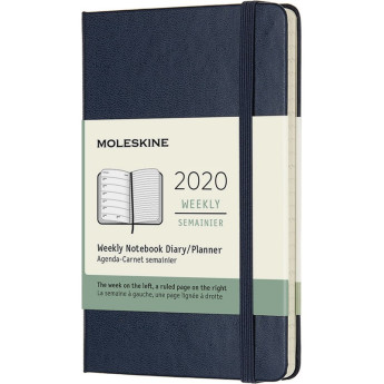 Еженедельник MOLESKINE Classic Weekly Pocket, синий сапфир