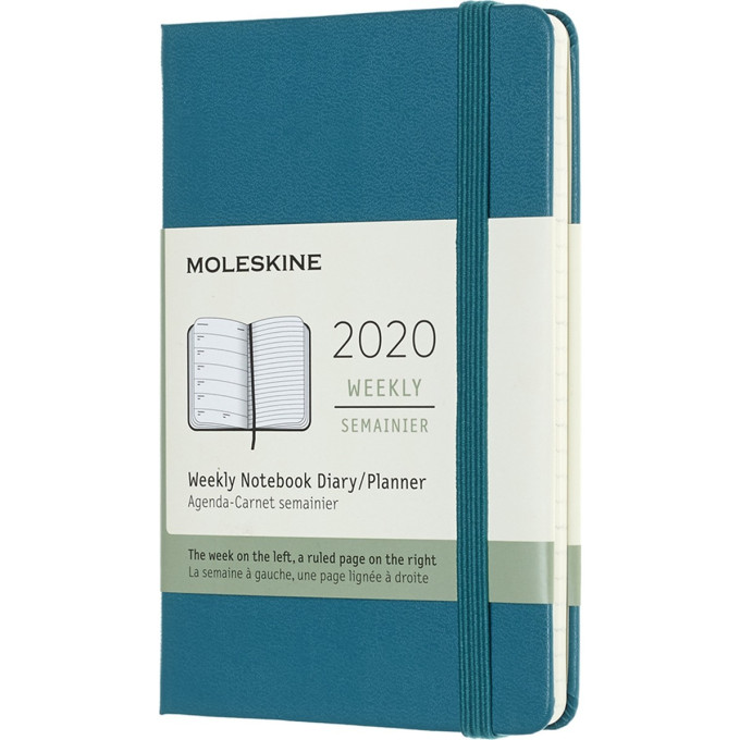 Еженедельник MOLESKINE Classic WKNT Pocket, тёмно-бирюзовый