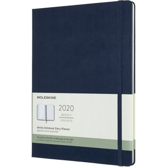 Еженедельник MOLESKINE Classic Weekly XL, синий сапфир