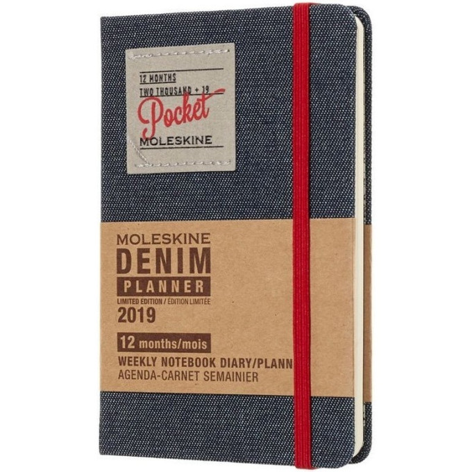 Еженедельник MOLESKINE Limited Edition Denim Pocket, чёрный