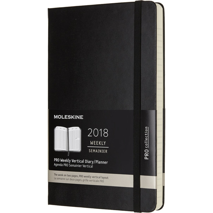 Еженедельник MOLESKINE PRO Vertical Large, чёрный