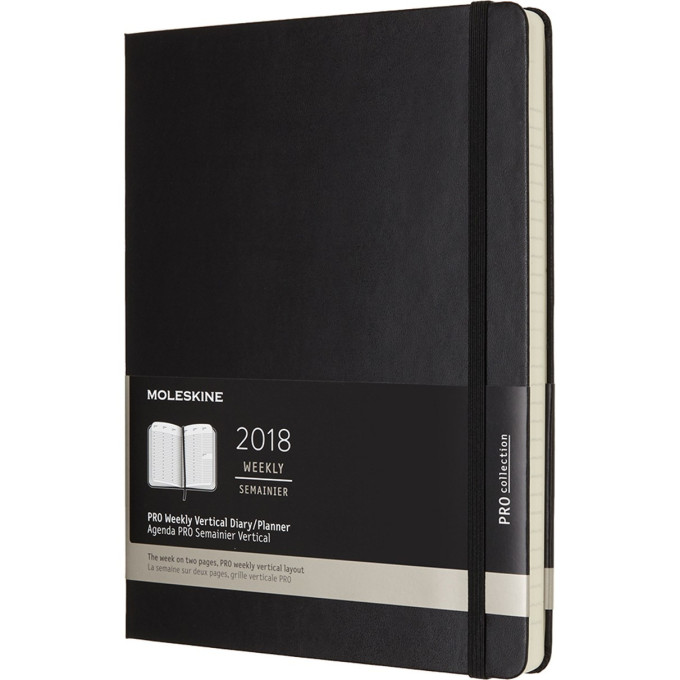 Еженедельник MOLESKINE PRO VERTICAL XL, черный
