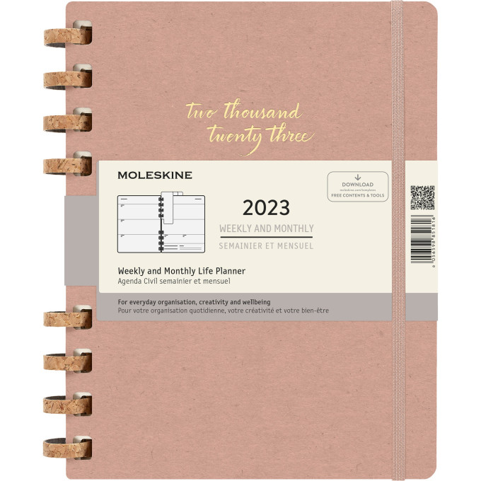 Еженедельник Moleskine SPIRAL XL DHSPP2912MWH4Y23 светло-коричневый