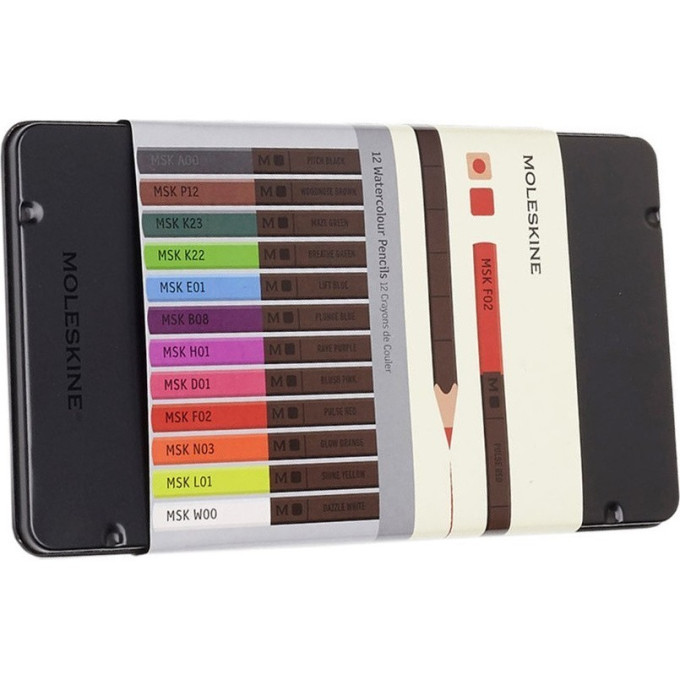 Акварельные карандаши MOLESKINE WATERCOLOUR, 12 цветов EW7P12COLA