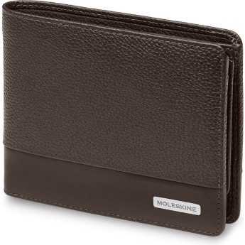 Кошелёк с монетницей и клапаном MOLESKINE Classic Match LTH, коричневый