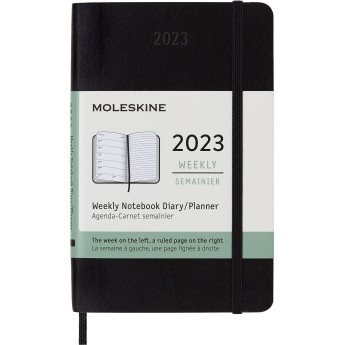 Еженедельник MOLESKINE Classic Soft Weekly Pocket, черный