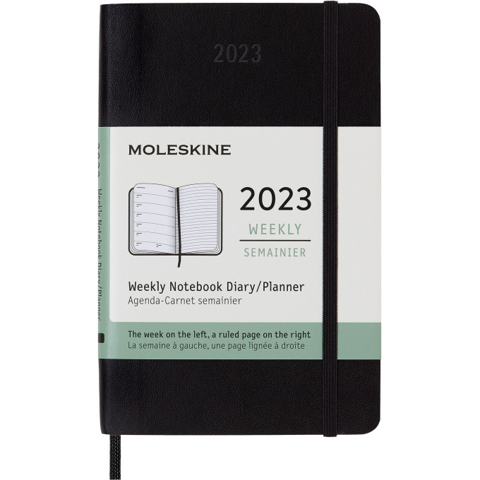 Еженедельник MOLESKINE Classic Soft Weekly Pocket, черный